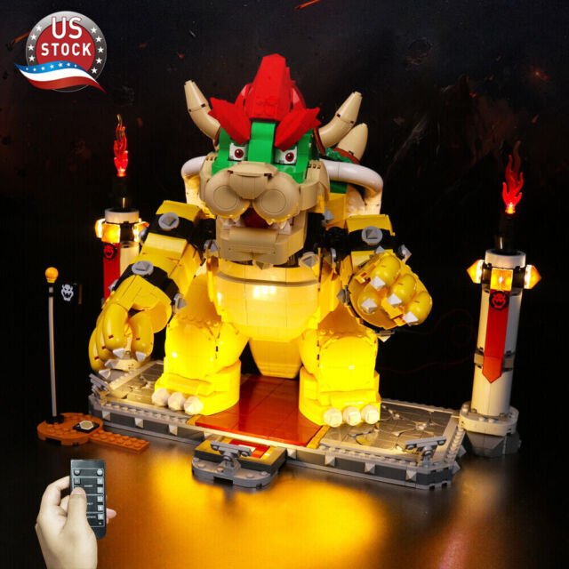 LEGO Super Mario The Mighty Bowser 71411, King of Koopas 3D Model Building  Kit, Collectible Posable Character Figure with Battle Platform, Memorabilia