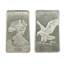 1 TROY OUNCE/OZ .999 Pure Precious Metal Walking Liberty Eagle Tin Bar Silver