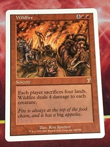 C6530 MTG MAGIC GATHERING CORE SET SEVENTH EDITION WILDFIRE #228 RARE MP - Picture 1 of 12