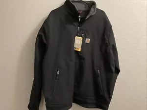 Chaqueta para hombre Carhartt XX-grande nailon/spandex/poliéster negra con logotipo - Imagen 1 de 16