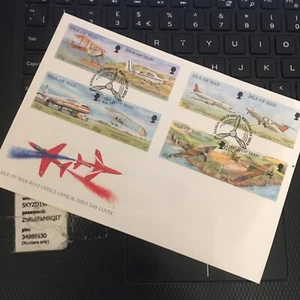 Isle of Man First Day Cover 1997 Aviation in Mann FDC SPITFIRE AIRCRAFT ETC WCP - Picture 1 of 3