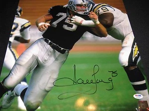 Howie Long Oakland Raiders Signed 16x20 Photo PSA #4 - Picture 1 of 1