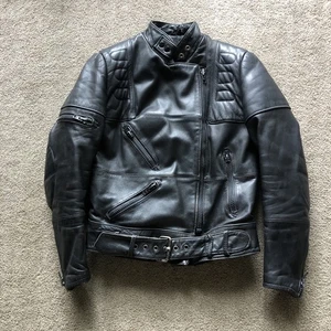 Vintage Harley Davidson Hein Gericke Leather Padded Motorcycle Jacket Coat 38 W - Picture 1 of 14