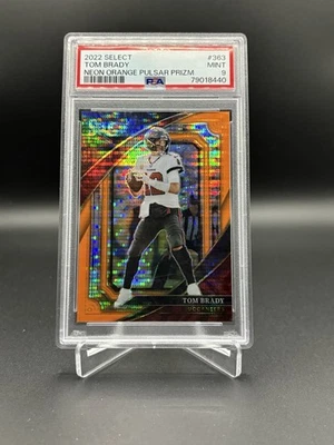 2022 Panini Select Tom Brady Neon Orange Pulsar Prizm #4/7 Suite Level Psa 9 - Image 1 of 2
