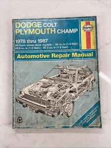 Manual de reparación automotriz Haynes #30016 (610) 78-87 Dodge Colt & Plymouth Champ - Imagen 1 de 13