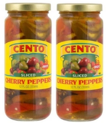 Cento Hot Cherry Peppers Sliced in Oil 2 Pack - image 1 of 2