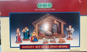 Vintage Lemax Nativity Set 1996 - 11 Piece Village Collection Christmas - Picture 1 of 7