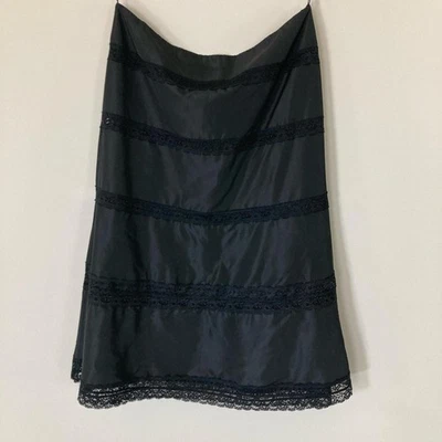 Morgan de Toi black lace trim long euro skirt - Image 1 of 4