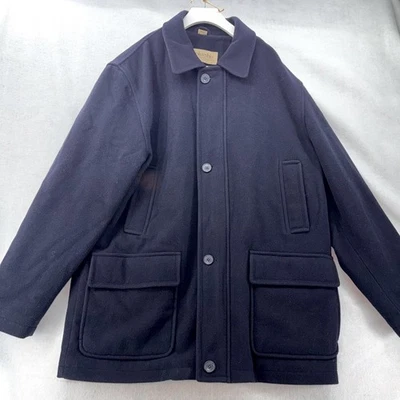 EUC Vintage Men’s Columbia Wool Blend Peacoat Navy Blue size Medium - Image 1 of 4