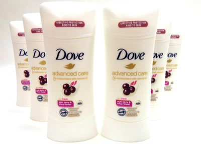 6 desodorantes antitranspirantes Dove Advanced Care Acai Berry & Lotus Flower 2,6 OZ Foto 1 de 4