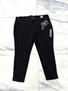 Women’s Lee Pants Black Pull On Elastic Waist Slimming Stretch Sculpt 24WP NWT - Picture 1 of 11