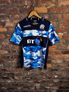 MACRON HERREN RUGBY UNION SCHOTTLAND 2015/2016 TRAININGSSHIRT TRIKOT GRÖSSE L - Bild 1 von 8