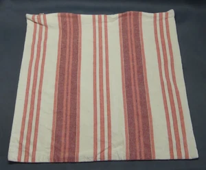 Pottery Barn Striped Linen Blend Pillow Cover Retired 20x20 Zip Antique Rustic - Picture 1 of 5