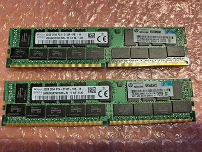 Hynix 32GB DDR4-2133P ECC REG DIMM Server Memory HMA84GR7MFR4N-TF - Image 1 of 2
