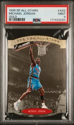 1995-96 cubierta superior SP ALL-STARS GOLD #AS2 MICHAEL JORDAN PSA 9 Foto 1 de 2