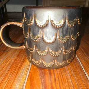 Starbucks 2015 Anniversary Coffee Mug Mermaid Scales Gold & Brown Siren Cup 10oz - Picture 1 of 5
