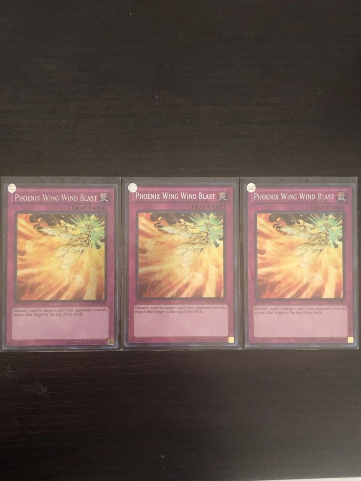 Yugioh! 3x Phoenix Wing Wind Blast - LCYW-EN298 - Secret Rare - 1st Edition - LP - Image 1 of 1