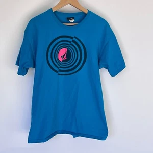 Vintage Volcom Mens T-Shirt Size L Teal Graphic Print Logo Pre-Shrunk Crew Neck - Picture 1 of 7