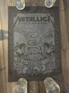 METALLICA POSTER MADRID SPAIN - BLACK ALBUM 16.5x23.5 - 196/200 - Picture 1 of 5