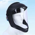 Face Shield Helmet Mask Clear Polycarbonate Visor Safety Grinding ,Black