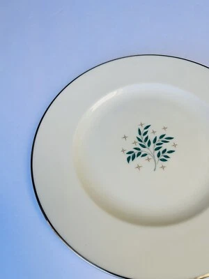 (7) Dessert Plates Syracuse China Lyric Pattern Vintage 1950s MCM - Image 1 of 4