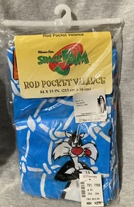 Vintage Space Jam Curtain 1996 Valance Rod Pocket 84 in Long 15 in Wide Sealed - Picture 1 of 4