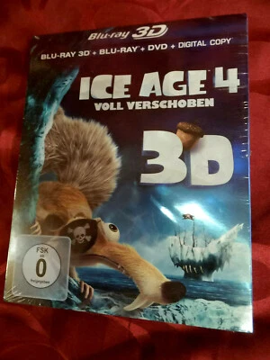 Ice Age 4 - Voll verschoben - Blu-ray 3D und 2D + DVD - NEU in Folie - Kinder - - Bild 1 von 2