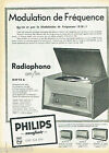 PUBLICITE ADVERTISING 115  1958  Philips  le radiophone  série Novofonic