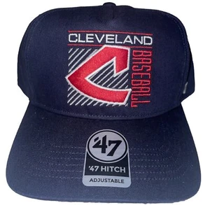 Nuovo cappello da baseball Cleveland Guardians/Indians '47 Hitch Brand berretto Snapback Adj - Foto 1 di 4