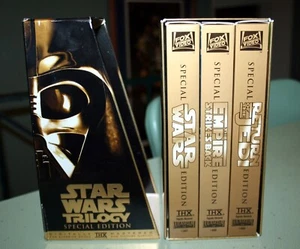 Star Wars Trilogy (VHS, 1997, GOLD Special Edition) 3 Tapes Lucasfilm Like New - Picture 1 of 9