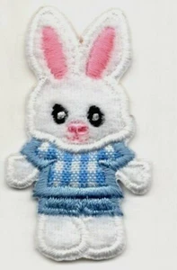 RABBIT BABY Iron On Patch Children Animals Easter - Picture 1 of 1