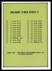 Comic Images - Uncanny X-Men 1990 - Series 2 Card - Checklist No. 45