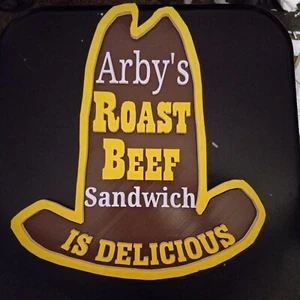 6 Inch Diameter Arby's 3D Printed O Scale 3D Logo Sign - Picture 1 of 6