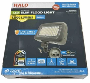HALO Floodlight Outdoor Integrated LED Weather Resistant Bronze Finish #0669 - Picture 1 of 5