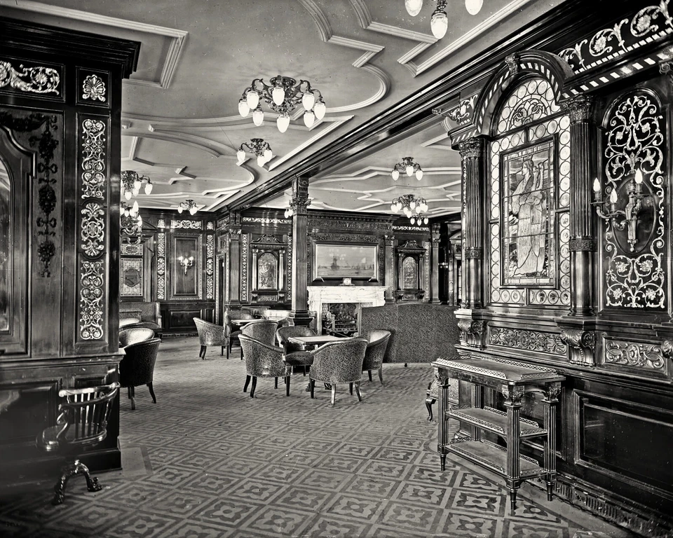 RMS Titanic 8X10 Photo Picture Image White Star Line interior smoking room #53 - Image 1 of 1