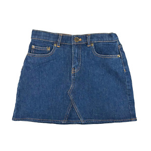 NWT Crewcuts Heart Patch Pocket Denim Skirt Girls 10 Blue