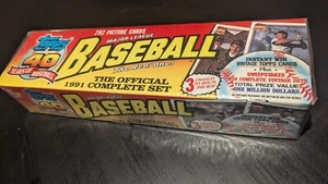 1991 Topps Baseball Complete Set Factory Sealed Box 792 Cards - FACTORY SEALED - Picture 1 of 6
