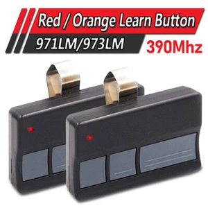 Botón de aprendizaje rojo o naranja abridor de puertas de garaje de 390 MHz control remoto para LiftMaster 971LM - Imagen 1 de 13