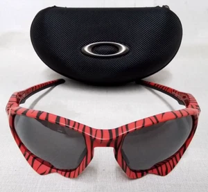OAKLEY Plazma Sunglasses Red Tiger/Prizm Black OO9019-12 - Picture 1 of 7