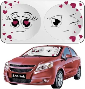 Car Sun Shade for Windshield with Love at First Sight Design - Picture 1 of 8