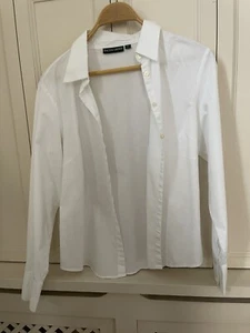 Racing Green White Cotton Shirt Women, 12 - Picture 1 of 7