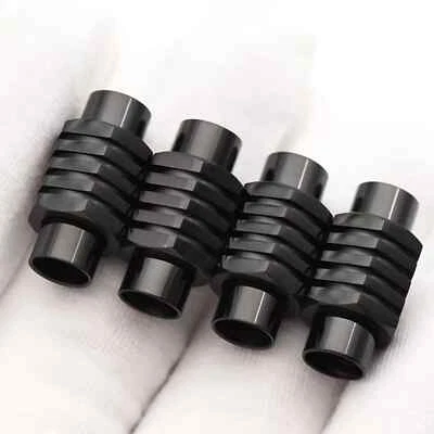 Stainless Steel Magnetic Clasps Leather Weave Cord End Bracelet Jewelry MC-100 - Image 1 of 3