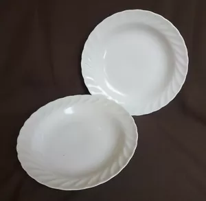 Ingres Weiss 2 Suppenteller weiß mit Wellenrelief 23 cm - Bild 1 von 3