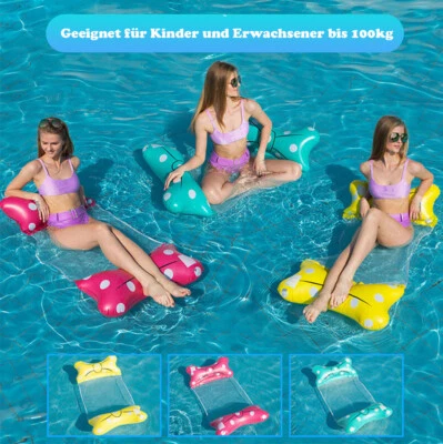VIVI IDEE Schwimmsessel Wasserliege Wasserhängematte Schwimmend Bett Luftmatratze
