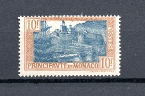 Monaco 1925 old 10 Franc def.Harbour stamp (Michel 103) nice MLH - Picture 1 of 2