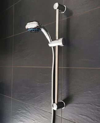 Duschstange Duschgarnitur 8 Funktionen Metall Duschschlauch Brause Handbrause - Bild 1 von 4