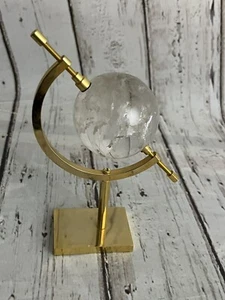 Brass Caliper with Crystal? Ball Vintage Table Décor - Picture 1 of 7