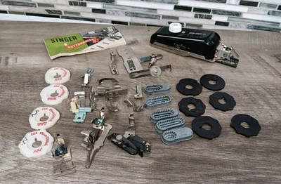 Vintage Singer Buttonholer 160506 Templates  Manual & Attachments 33pc Lot  - Image 1 of 4