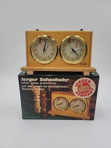 Vintage Jerger Schachuhr Chess Clock, Mechanical Analog, Germany, Original Box - Picture 1 of 13