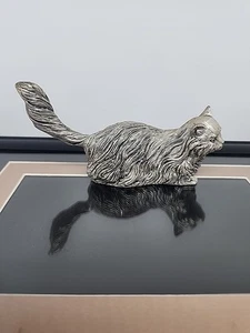 Antique Made In Italy Metal Figurine of Persian cat - Picture 1 of 7